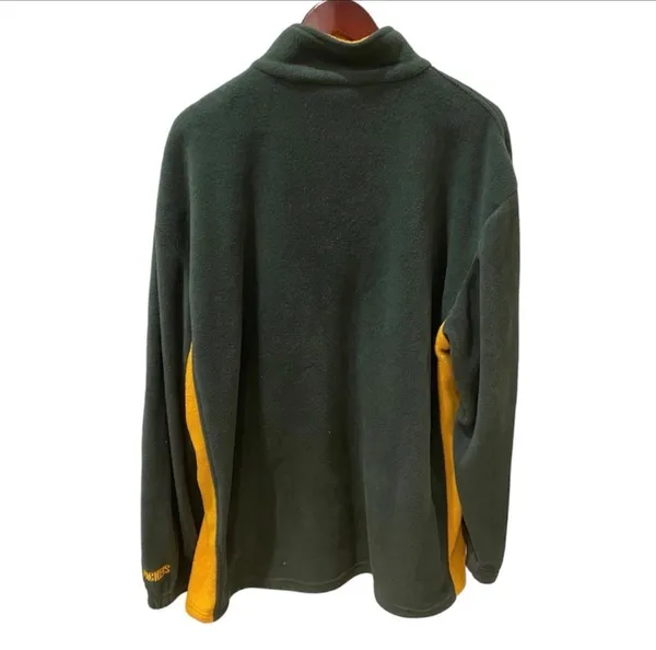 NFL Green Bay Packers Fleece Quarter Zip Sweatshirt Embroidered Retro XL - Image 3