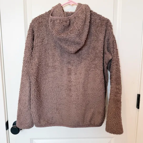Patagonia Womens Los Gatos 1/4 Zip Up Hoodie Medium Granola Outdoors Brown - Image 3