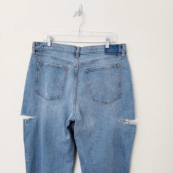 [Abercrombie & Fitch] The Baggy Mid Rise Jeans Side Slit Cuts NWT Sz 32 Long 14L - Image 8