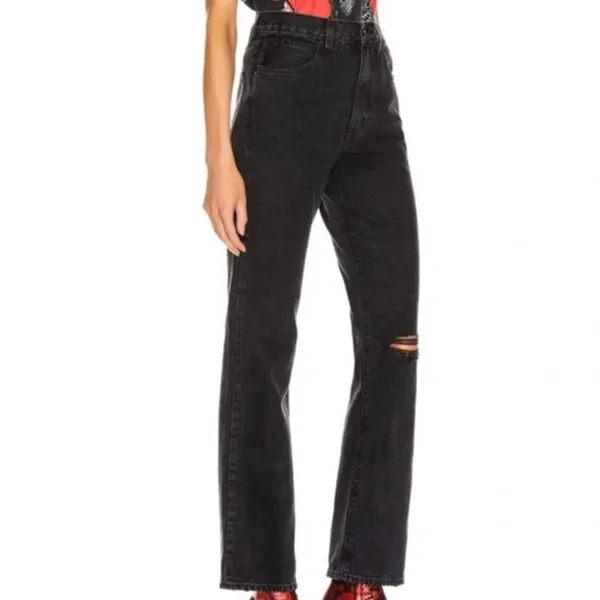 SLVRLAKE Denim London Black Straight Leg Jeans 26 - Image 13