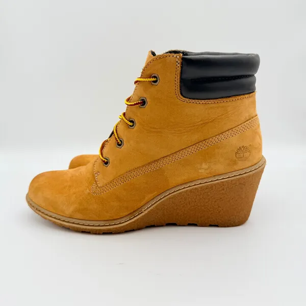 Timberland Glancy Wedge Boots Wheat Nubuck Womens 8 EU 39 8251A‎ - Image 6