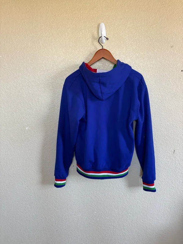 90s Italia Italy blue zip up hoodie - Image 5