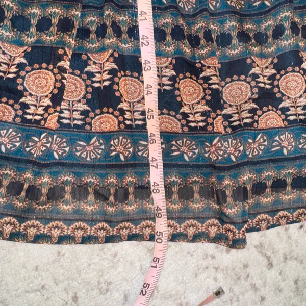 Gorgeous aureum small medium fall jewel tone print button maxi dress - Image 9