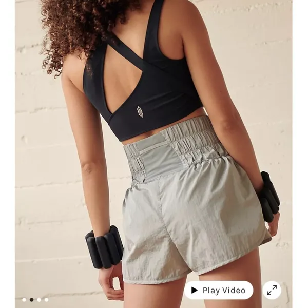 Free People movement way home arctic mist athletic shorts size small - Image 3