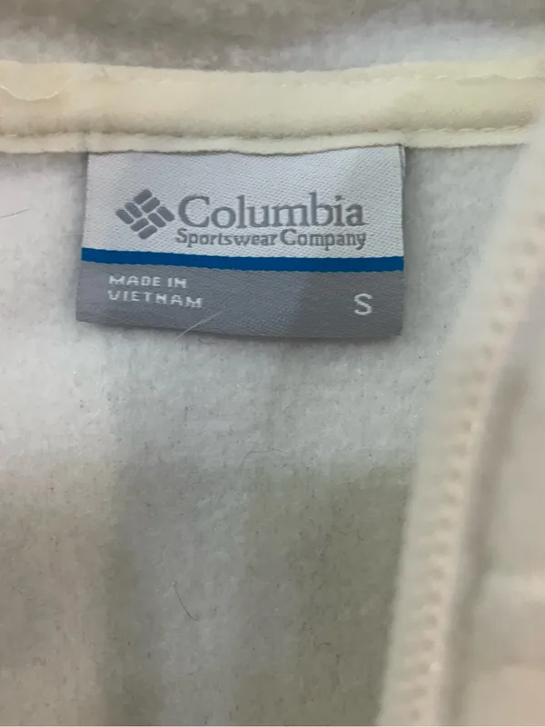 Columbia White Hooded Fleece Vest - Image 2