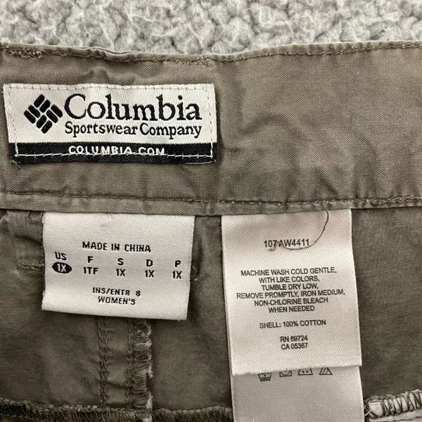 Columbia Shorts Women 1x(42x9) Brown Outdoor‎ Hiking Cargos - Image 3