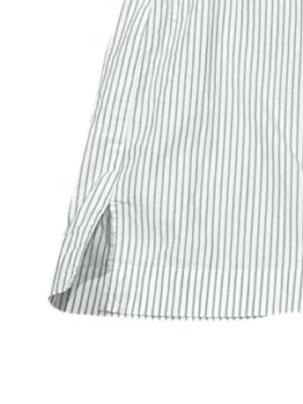 Madewell Coastal Nostalgia Summer Vac Blue Striped Off Shoulder 3/4 Sleeve Top S - Image 7