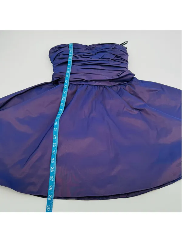 Tadashi Shoji Strapless Mini Dress Purple Size 0 Vintage 90’s Irridescent - Image 8