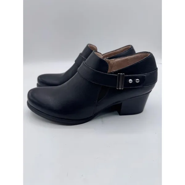 Soul‎ Naturalizer 6M Black Booties Women's Chaylee Block Heel Side Zip - Image 4