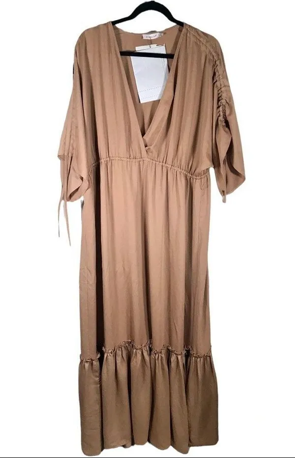 Shoe Dazzle Deep V Maxi Dress Size 2Xl NW Detailed Tag. - Image 3