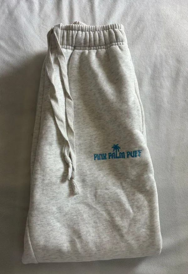 Pink Palm Puff Sweatpants - Image 2