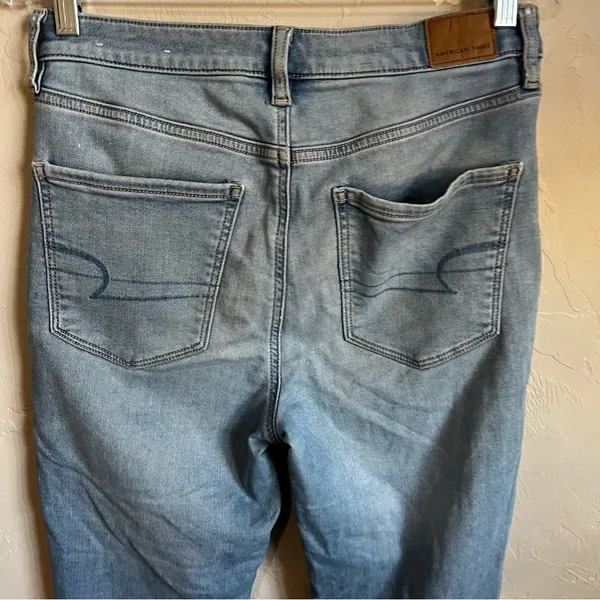 AEO Next Level Stretch Highest Rise Jegging‎ Crop Raw Hem Denim Jeans - Image 7