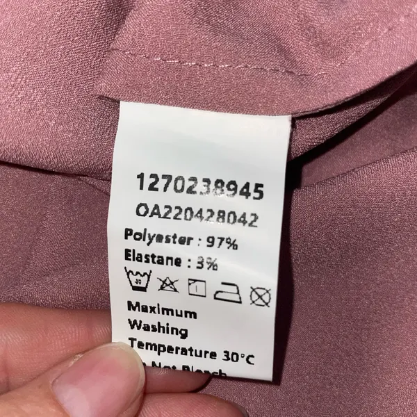 Commence Dusty Rose Satin Shirt Dress - Image 11