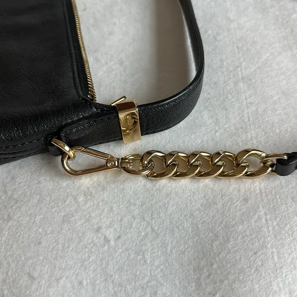 Michael Kors Black Leather Handbag with shoulder & Crossbody straps - Image 4