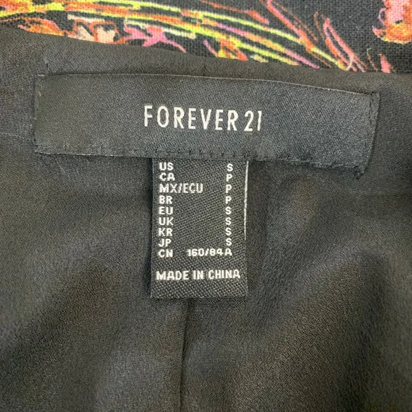 Forever 21 Womens S Chic Floral Paisley Blazer Black Pink Bloomcore Office Siren - Image 6