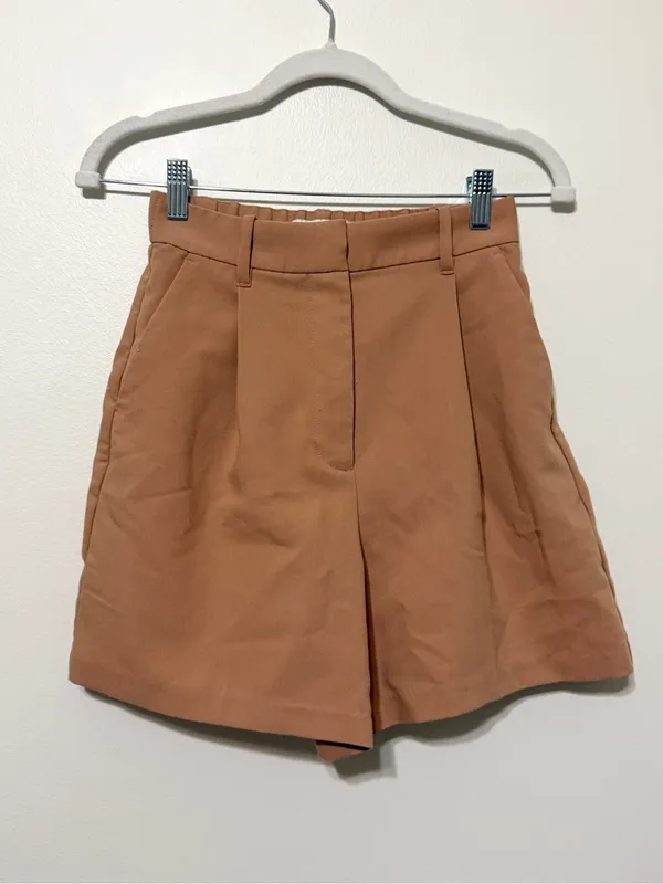 Abercrombie & Fitch Sloane Tailored Shorts Size XS Tan Brown - Image 2