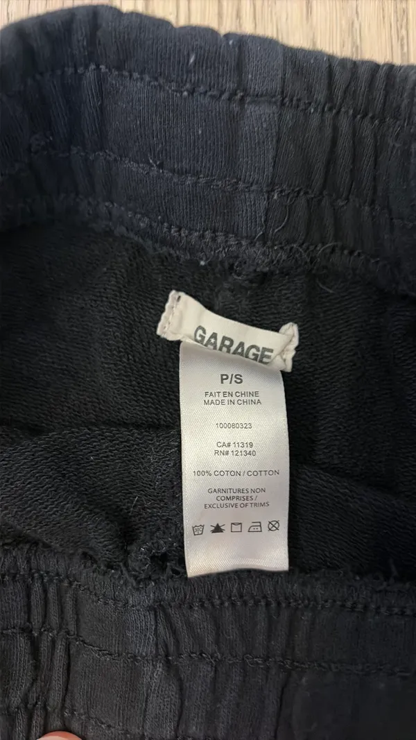 Garage black mini sweat shorts  - Image 3