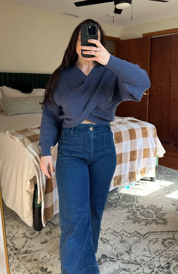 Cropped Sweater Blue - Image 3