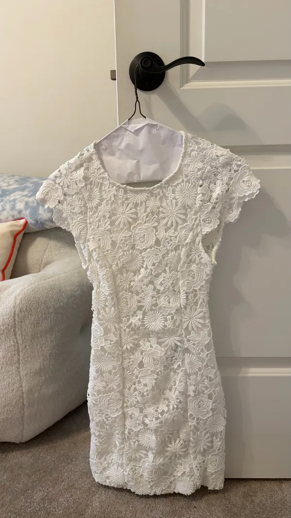 Lulus White Lace Dress Mini - Image 3