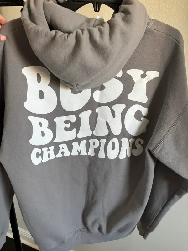 Champion Busy being s alabama hoodie - Image 4