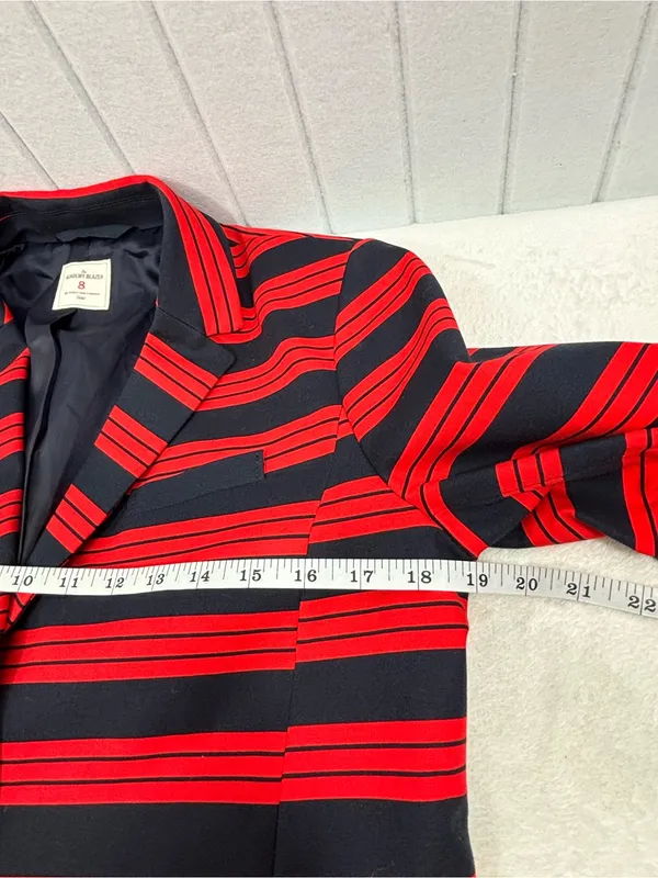 GAP The Academy Red and Black Striped Blazer size 8 - Image 11