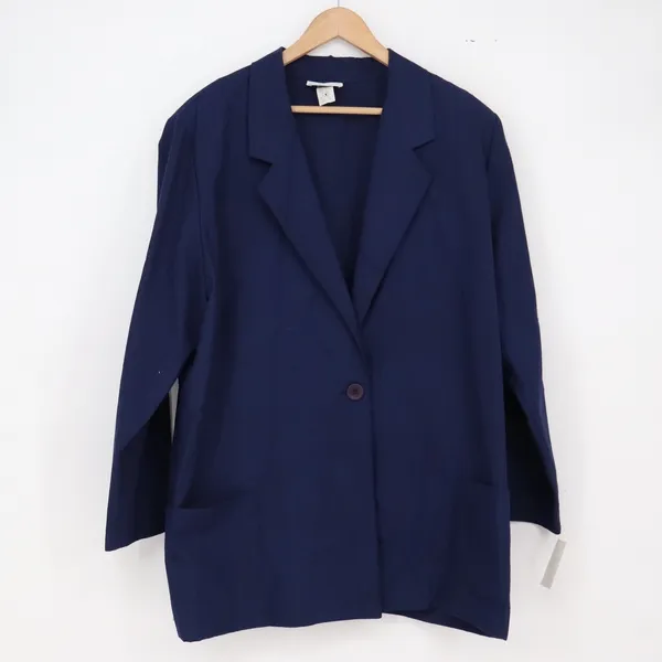 Apparenza Blazer Womens 20W Navy Blue Single Button NWT - Image 2