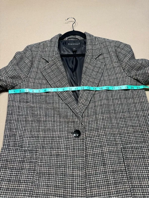 Bernardo micro-houndstooth tailored long duster coat- NWOT - Image 7