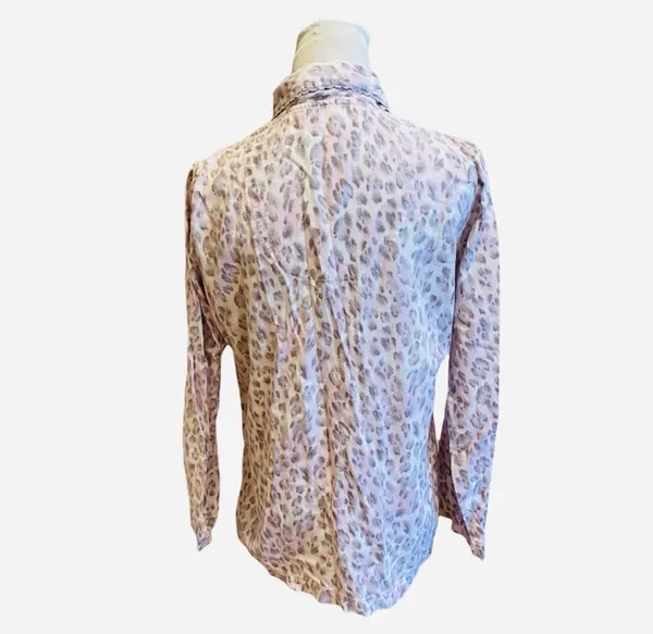 Victoria’s Secret Pink Leopard Print PJ Top Loungewear Pajamas Cotton S - Image 5