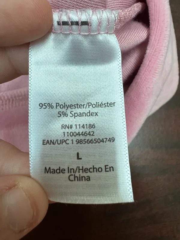 Juicy Couture Pink Velour Full Zip Cropped Jacket with Hood Size Large - Image 5