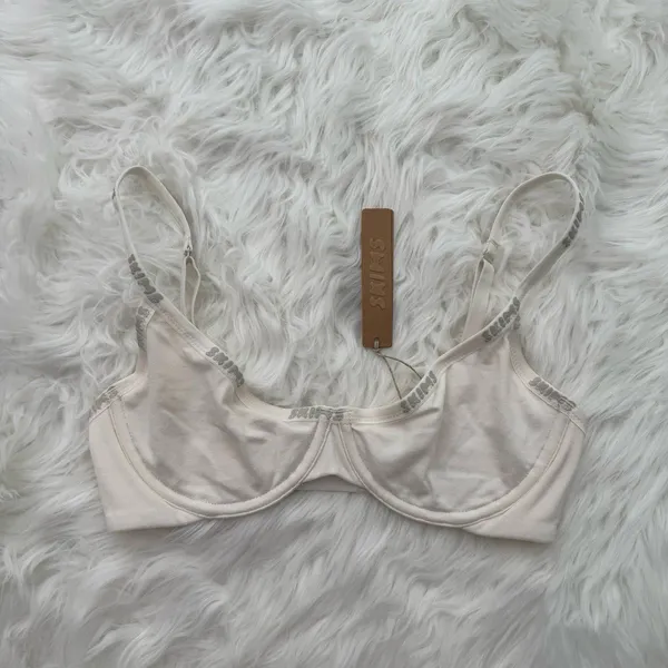 Skims Cotton Logo Demi Bra Marble Size 32C - Image 2