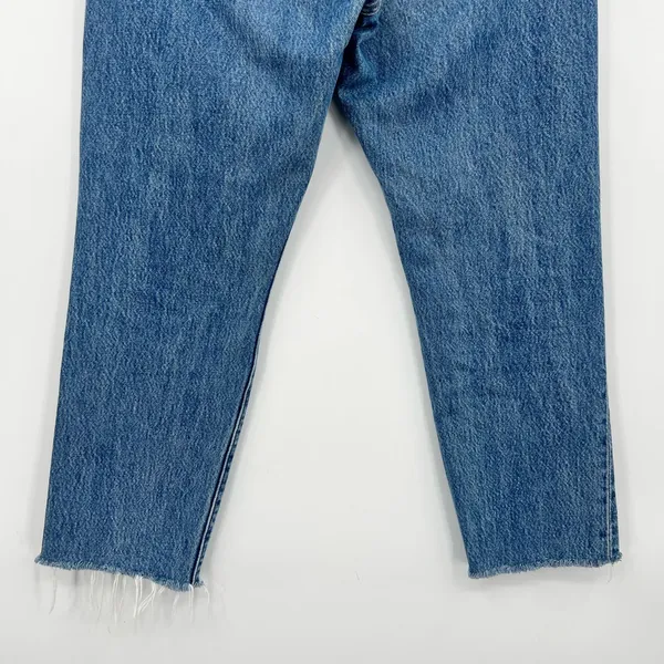 Levi’s Wedgie Cropped Ankle High Rise Distressed Raw Hem Jeans High Waisted 27 - Image 11