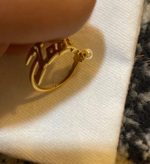 Dior J'ADIOR RING Gold-Finish Metal with a White Resin Pearl and a White Crystal - Image 6
