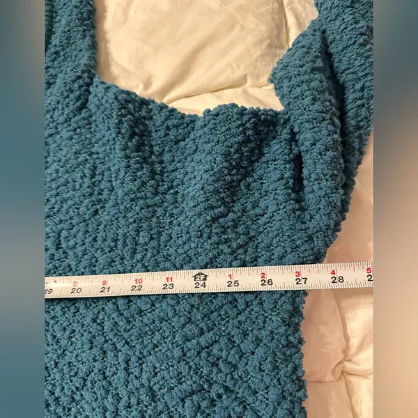 POL Teal V-Neck Oversized Hooded Sweater - NWOT - Size L - Image 8
