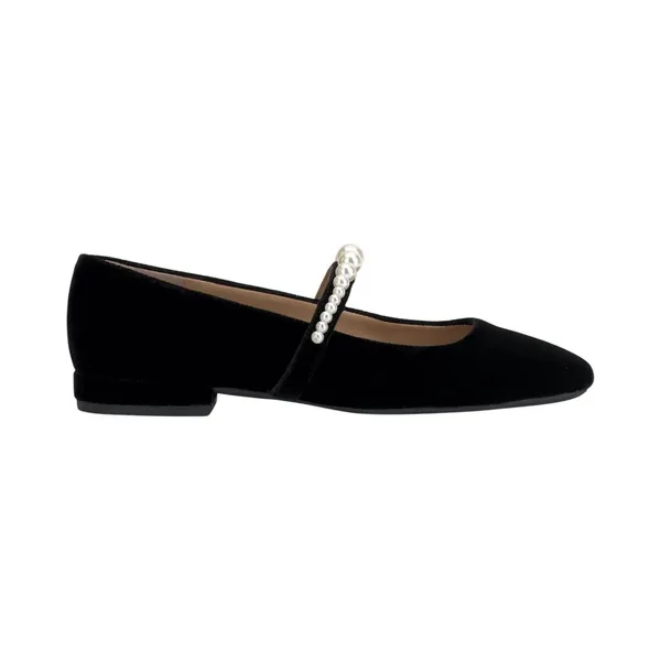 NWT On 34th Womens Sarrya Pearl Mary-Jane Flats 10019682600 Black Velvet 5.5M - Image 2