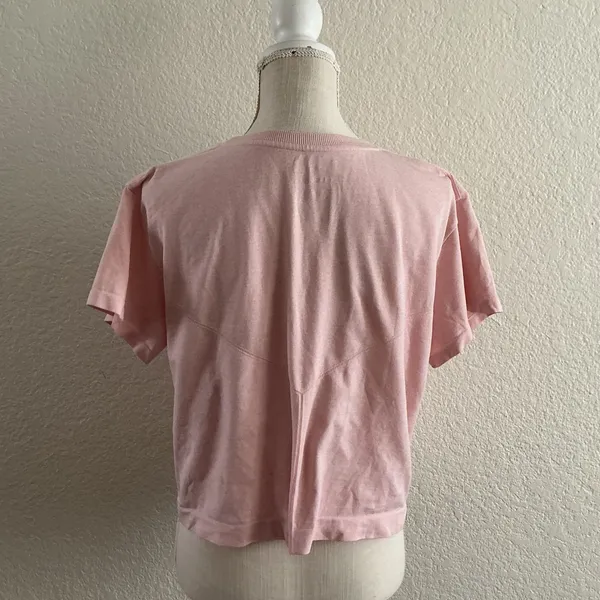 All in Motion T-Shirt Medium Pink Short Sleeve Activewear Seam Detail Tee - Image 2