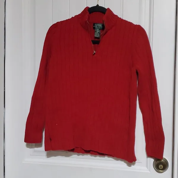 Lauren Ralph Lauren Csble Knit Top Sizep/M - Image 3