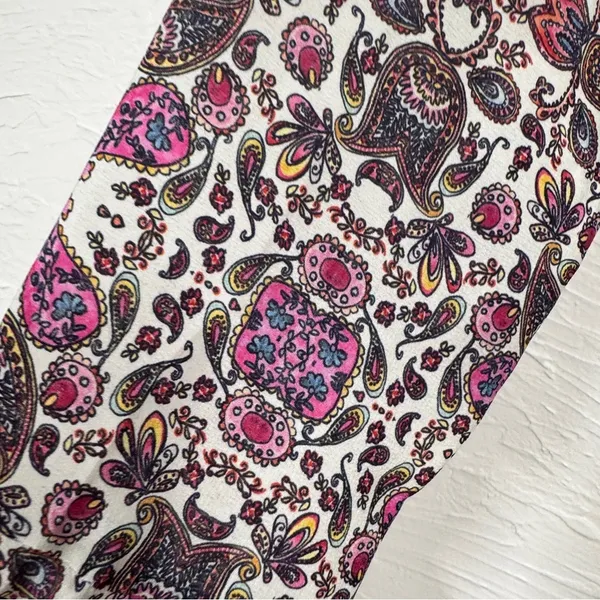 Shoshanna Purple Paisley Silk Dropped Waist Mini Dress Womens 0 Boho Coquette - Image 6