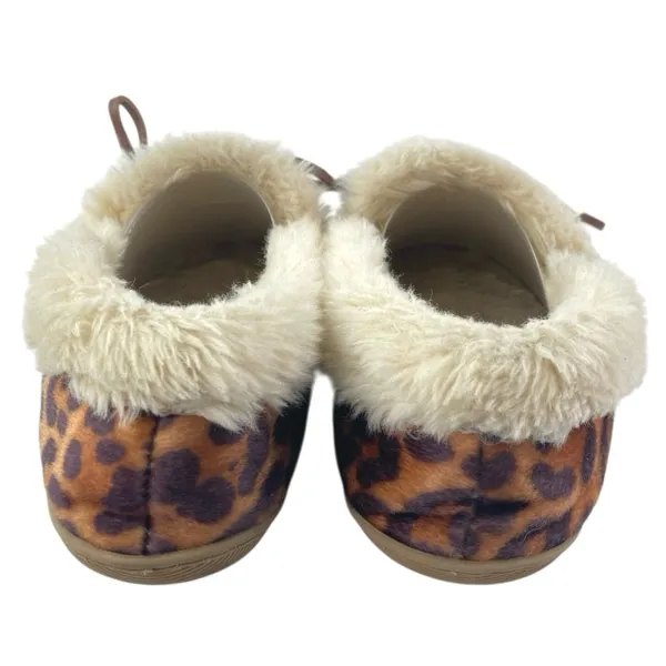 J. Crew Leopard Calf Hair Faux Fur Slip On Flats Moccasin Slippers Shoes Size 10 - Image 3