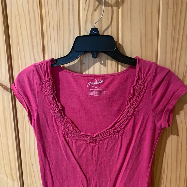 Grane Fuchsia Short Sleeve Top Pink Size M - Image 2
