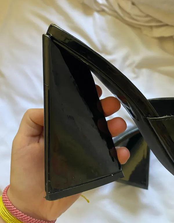 Black Chunky Heels Size 7 - Image 2