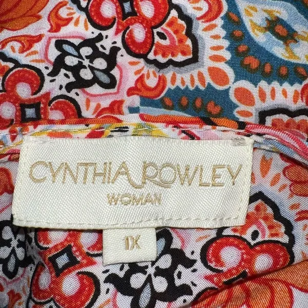 Cynthia Rowley orange and blue print top! - Image 6