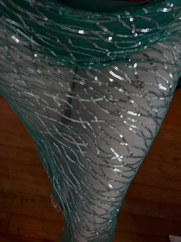 SHEIN Sequin Mesh Maxi Skirt Mermaid Costume - Image 4