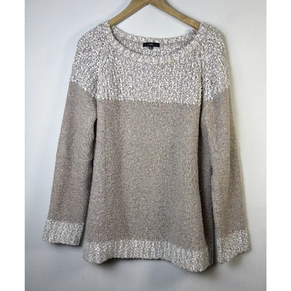 Fate Boucle Crewneck Long Sleeve Pullover Sweater Tan XL cottagecore casual - Image 2