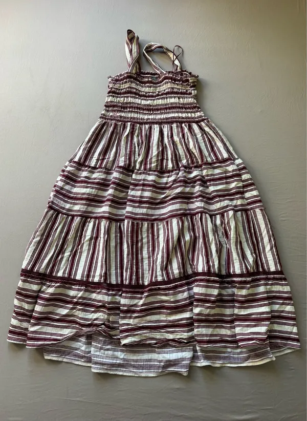 Terra & Sky Striped Tiered Maxi Sundress - Image 7