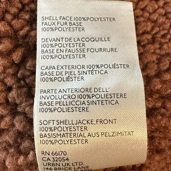 Free People Western Bohemian Retro 70s Faux Sherpa Suede Diogo Coat Size Medium - Image 11