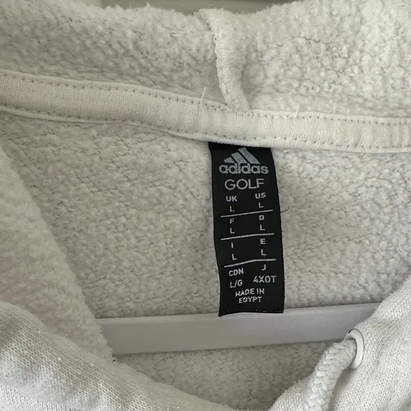 adidas White Pullover Hoodie with Small Logo - Image 2