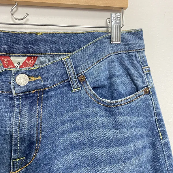 LUCKY BRAND Fluer Easy Rider Denim Women Sailor Jeans Sz 8/29 Mid‎ Rise Whiskers - Image 7