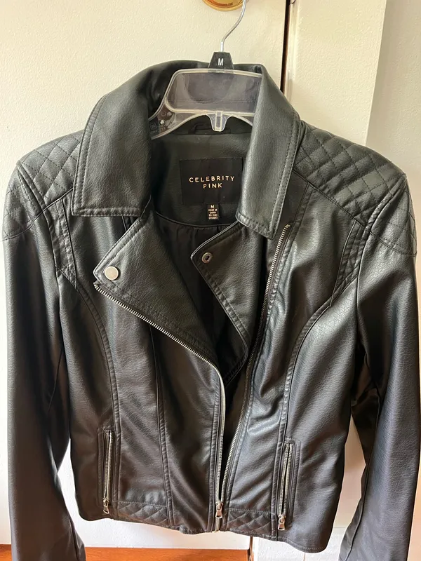 Celebrity Pink Leather Jacket  - Image 2