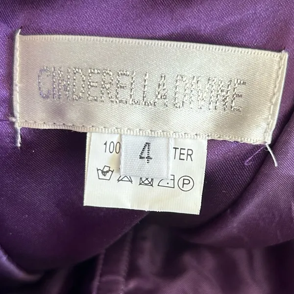 Cinderella Divine Purple‎ Strapless Sequin Beaded Corset Back Long Gown Dress 4 - Image 3