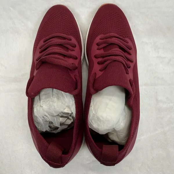 J/Slides Urban Sport Sneakers Knit Maroon‎ Lace Up Comfort Shoes Size 7 - Image 6